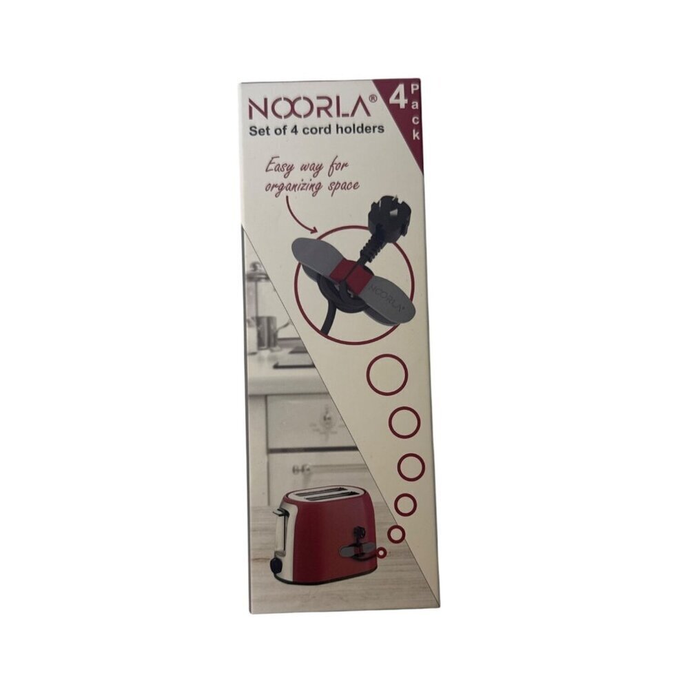 Noorla Set Of 4 Cord Holders For Kitchen Appliances Easy Installation Organizing